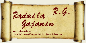 Radmila Gajanin vizit kartica